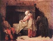 HOOCH, Pieter de The Morning of a Young man sg painting